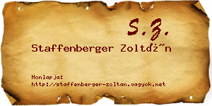 Staffenberger Zoltán névjegykártya