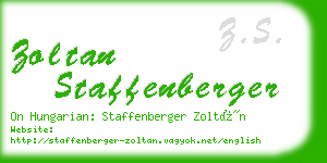 zoltan staffenberger business card